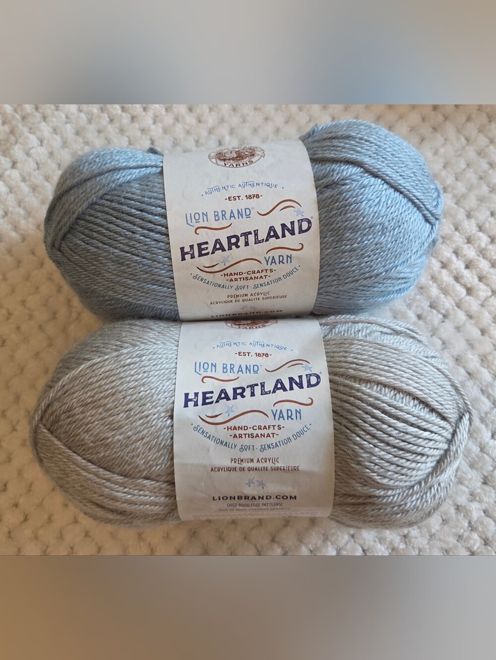 LION BRAND YARNS HEARTLAND White Sands & Voyageur